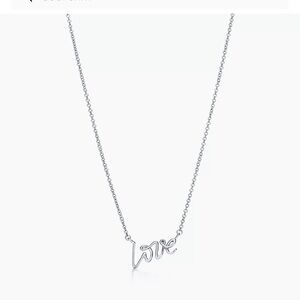 Tiffany Paloma Picasso Love Pendant Necklace